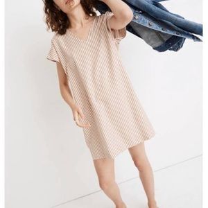 Madewell Button back easy dress in stripe XS